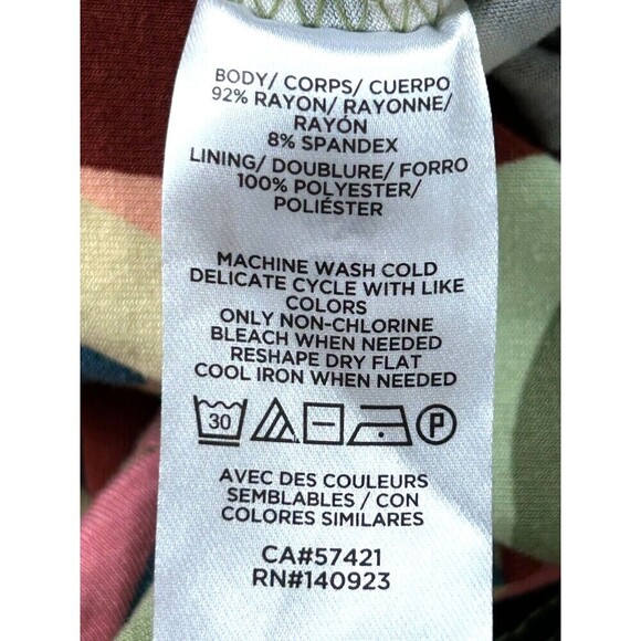 Loft Beach Romper Womens XS Colorful Tropical Print Faux Wrap Pockets Comfort T4 - Picture 12 of 12